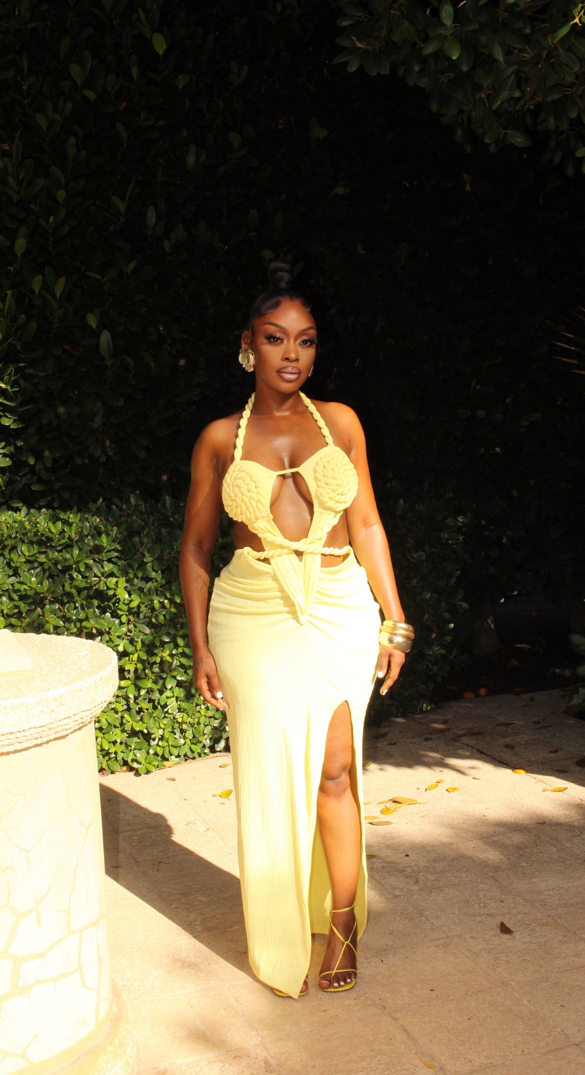 Entwined Maxi Dress Butter Yellow